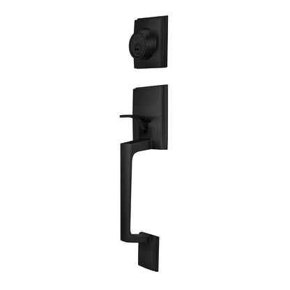 Yale Cerradura Gatillo San Cristóbal Mitla Negro | Llave-Llave | Cerrojo Antisegueta 1" | Cilindro Latón 5 Pernos | 200 Mil Aperturas | Puertas 35-45mm