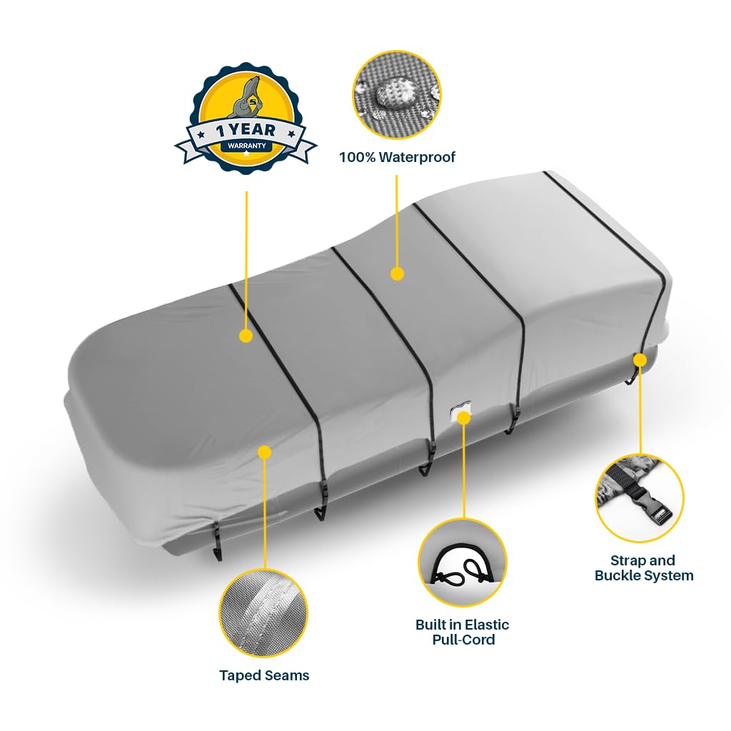 Seal Skin Covers Funda Resistente para Pontón, Impermeable y Resistente a Rayos UV, 21'-24'L x 102" W