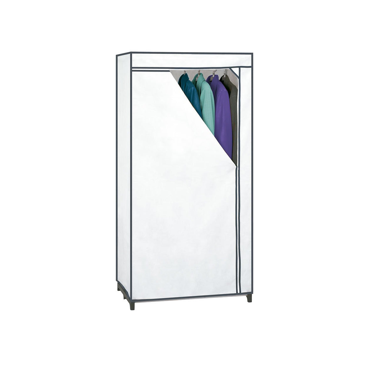 RAYEN | Armario Ropero | Dimensiones: 155 x 77 cm | Closet Portátil de Tela con Funda Antipolvo | Organizador para Ropa | Ahorro de Espacio | Fácil Montaje