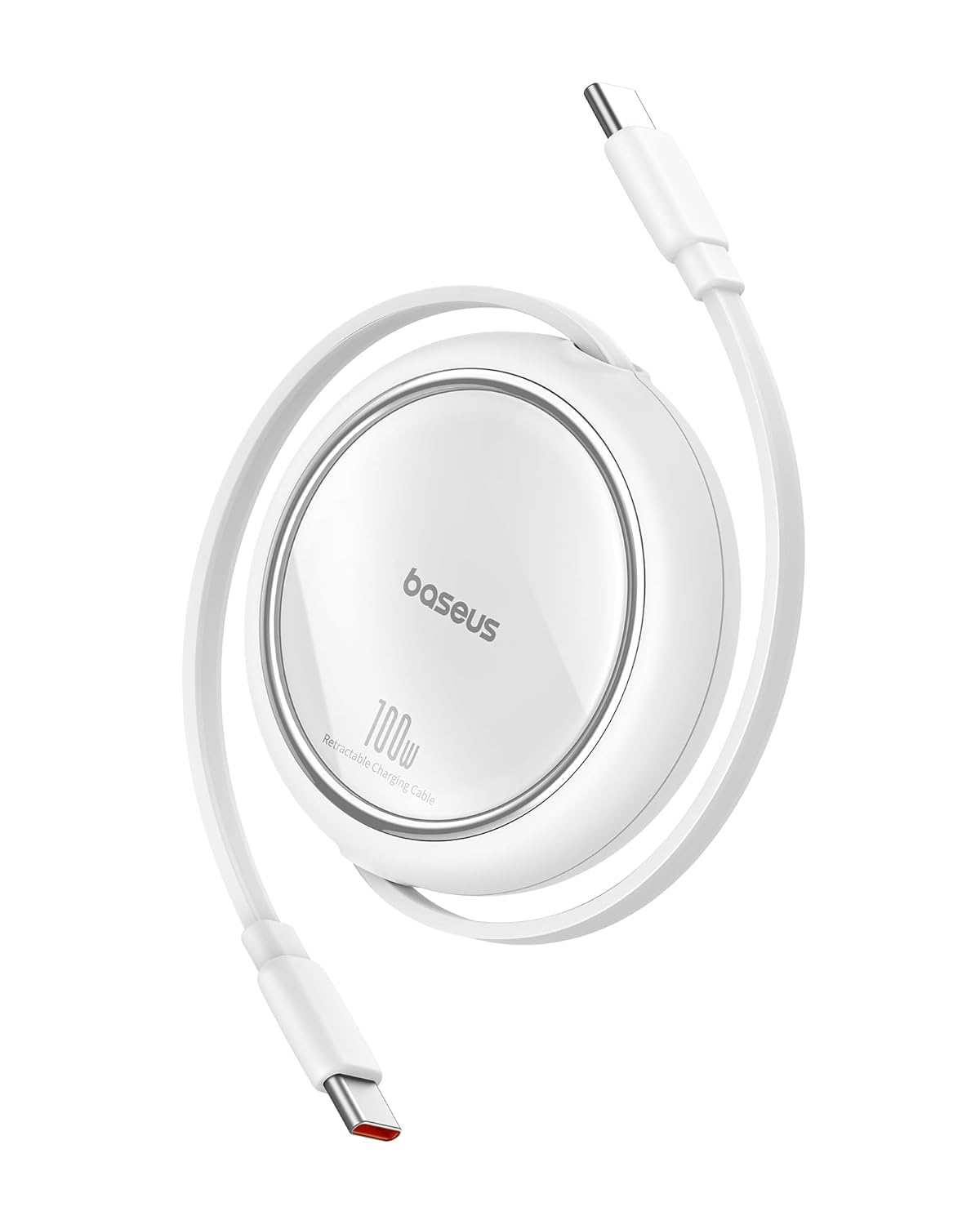 Baseus Mini Cable USB-C de Carga Retráctil 100W - Blanco