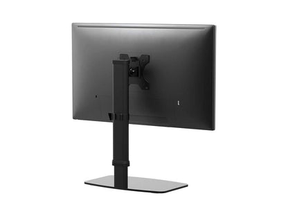 Monoprice Free Standing Single Monitor Desk Mount for Monitors Up to 27 Inches, Easy Height Adjustable, Workstream Collection, Negro