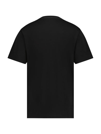 Calvin Klein - Playera de Manga Corta con Bolsillo y Cuello Redondo para niños, Suave, cómoda, Ajuste Relajado