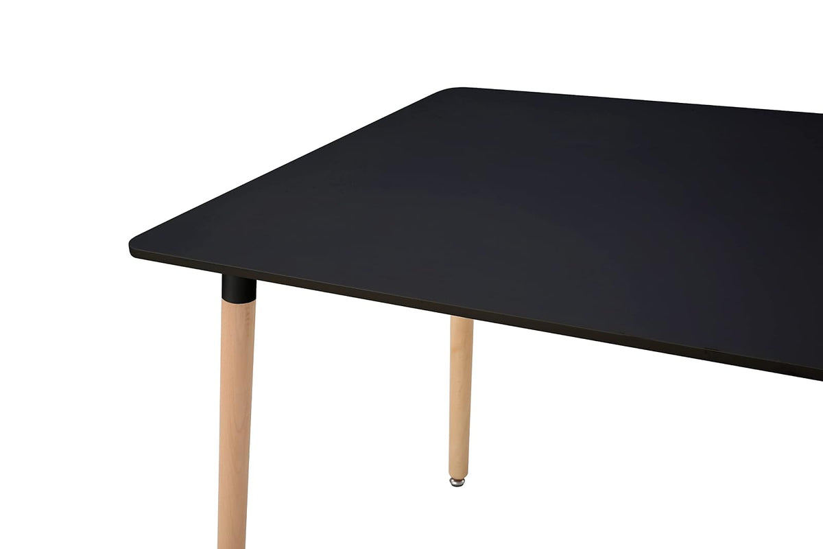 Alterego - Mesa Rectangular nórdica London, Color Negro