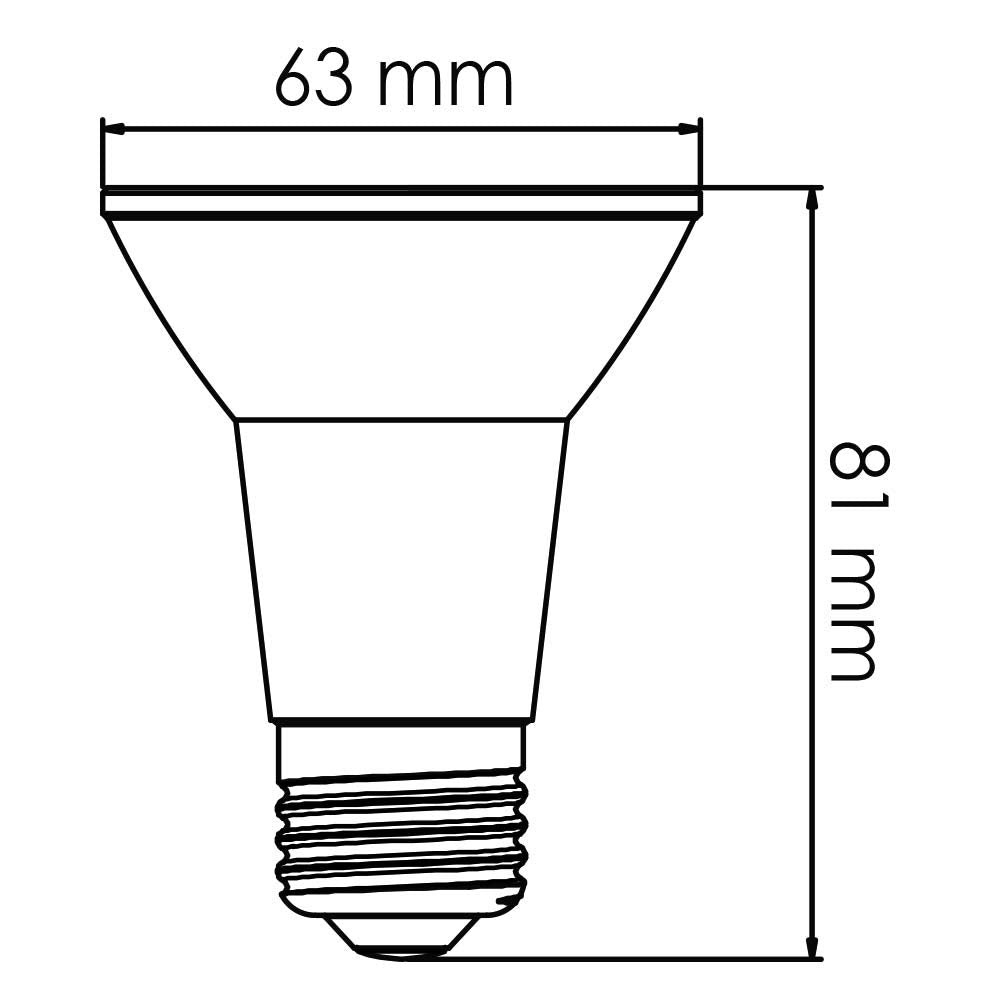 LAMPARA LED PAR 7W3000KE27500LM