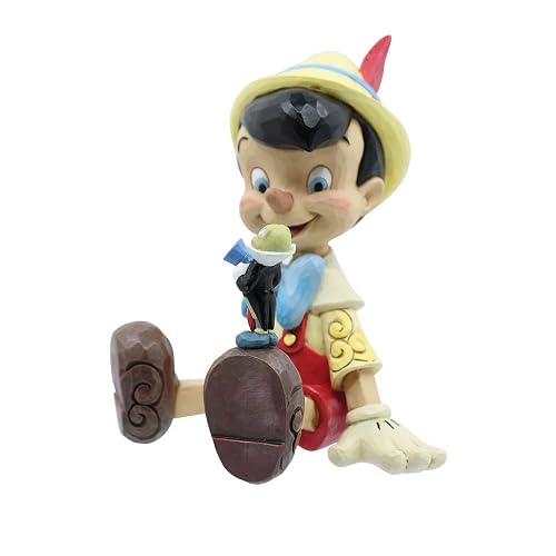 Enesco Jim Shore Disney Traditions Pinocho y Jiminy Figura sentada de 6 Pulgadas