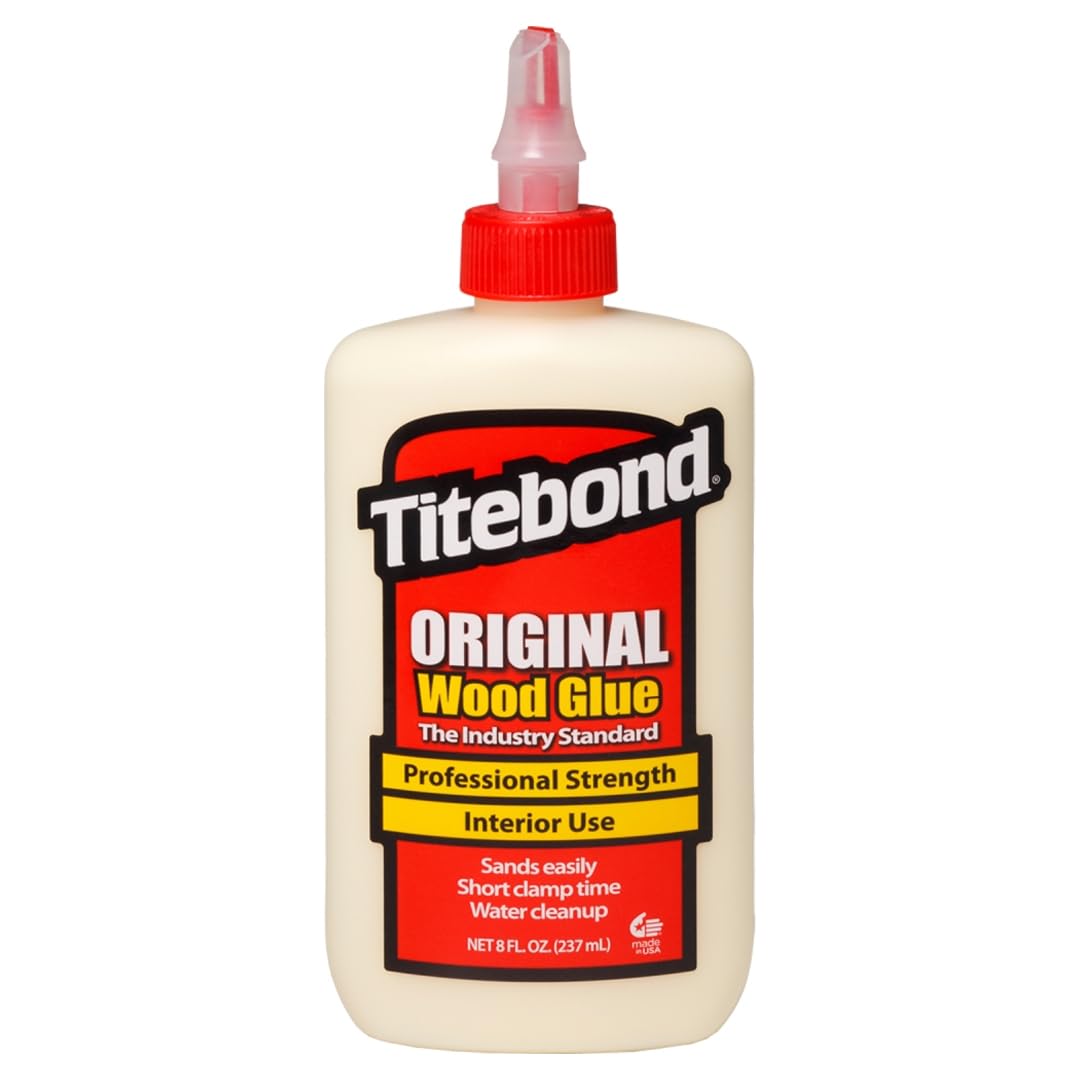 Titebond - Pegamento de madera original 5063, estándar de la industria para carpintería, reparación/montaje de muebles, construcción, reparación o modelado del hogar, 8 onzas