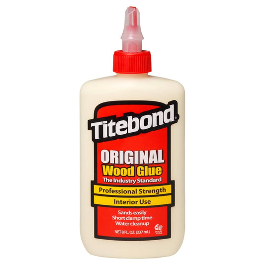 Titebond - Pegamento de madera original 5063, estándar de la industria para carpintería, reparación/montaje de muebles, construcción, reparación o modelado del hogar, 8 onzas
