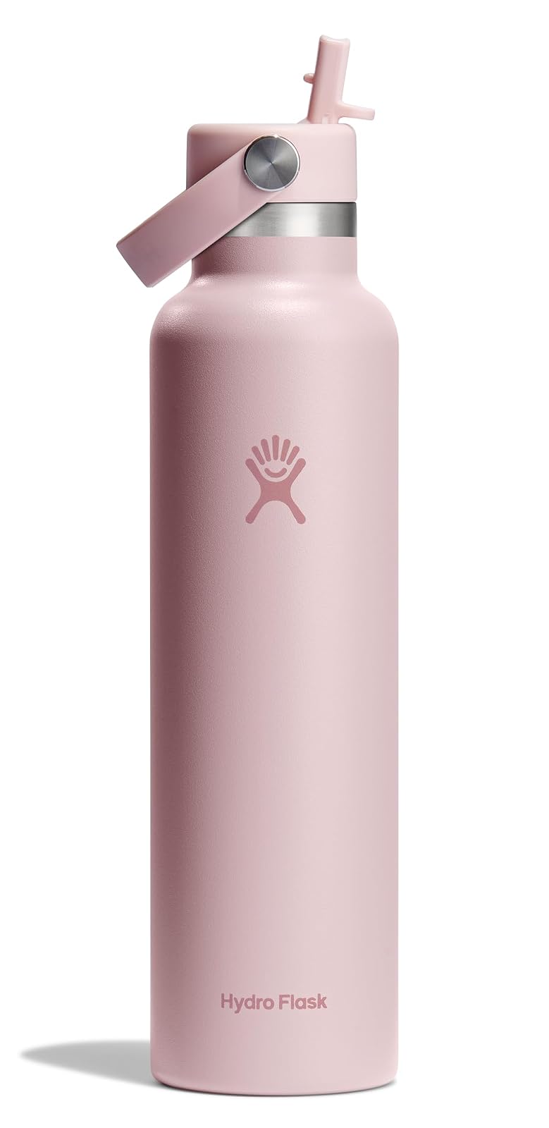 Hydro Flask Botella de Agua Aislada con Tapa de Popote 24 oz - Trillium monocromático