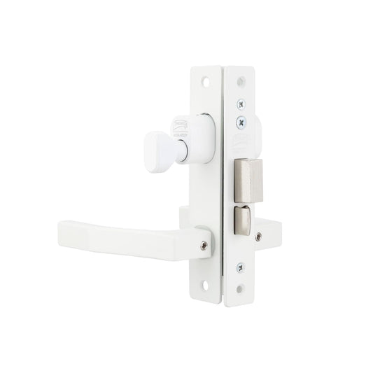 Phillips Cerradura Modelo Slim 555 Manija Cuadrada Para Puerta De Aluminio Blanco