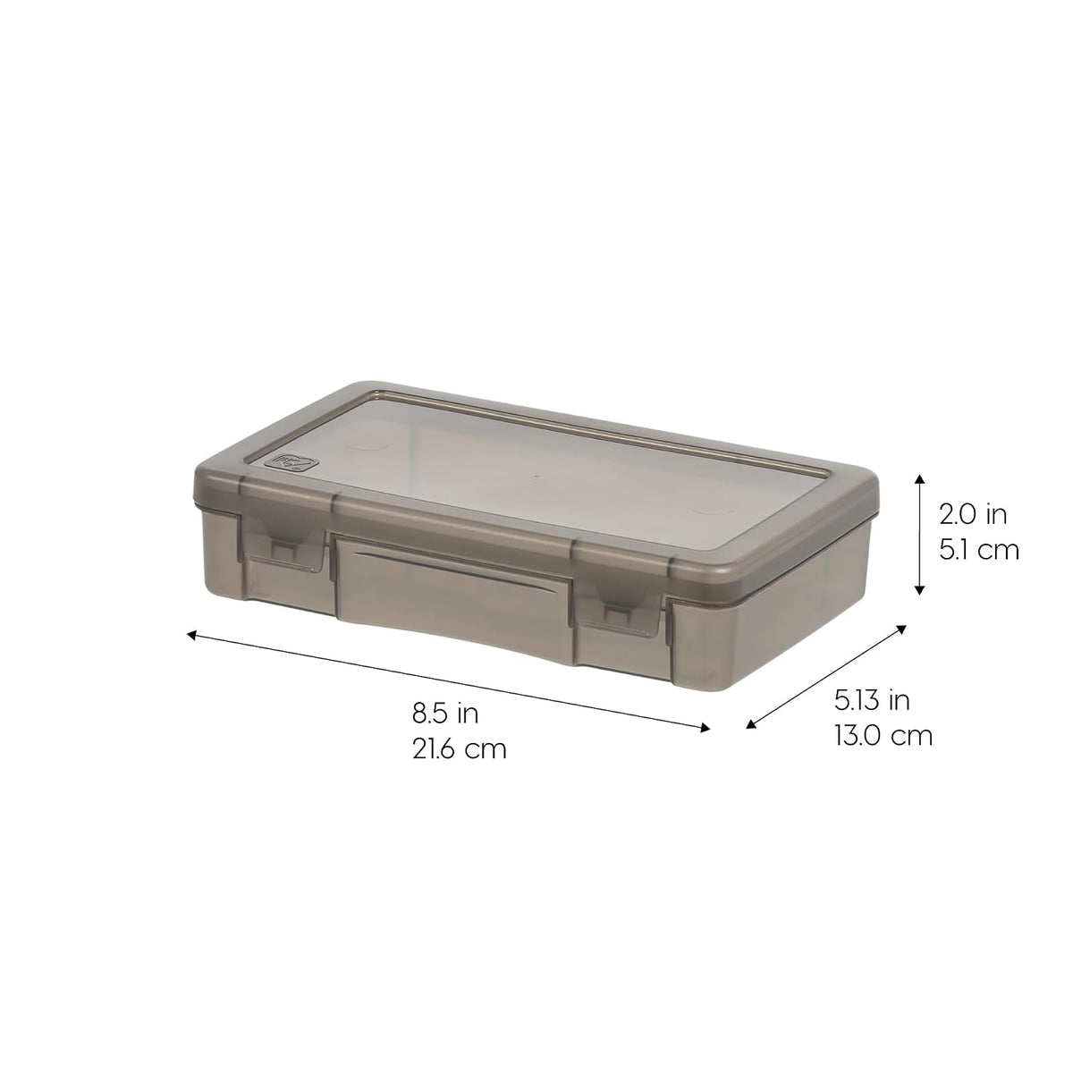IRIS USA Organizador de Plástico Mediano para Arte y Manualidades con Cierre Hermético, 10 Paquete, Caja de Almacenamiento para Cintas, Perlas, Etiquetas, Hilo y Adornos, Apilable, Gris