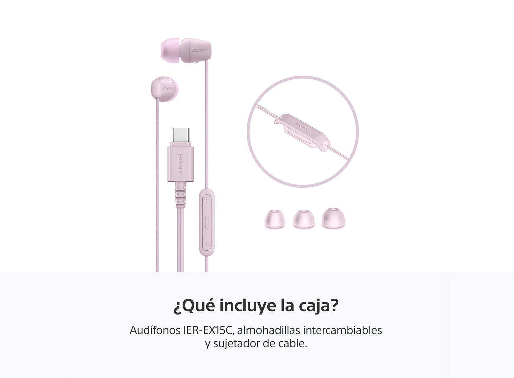 Sony IER-EX15C | Auriculares in Ear con Cable USB-C, Rosa