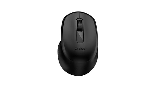 Acteck Mouse Inalambrico 2.4 GHz Optimize Ergo MI470 / Diseño Ergonomico de 1600 dpi s 2 Botones + 1xBat AA Incluida Negro Advanced Series