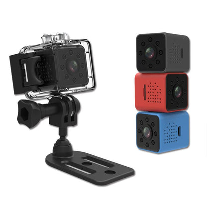 Lusabe Mini Cámara WiFi SQ13, WiFi Cámara, Tarjeta de 32G, Mini Cámara 1080P HD Videocámara con IR visión Nocturna Detección de Movimiento, para Deportes al Aire Libre Oficina Casa (Azul)