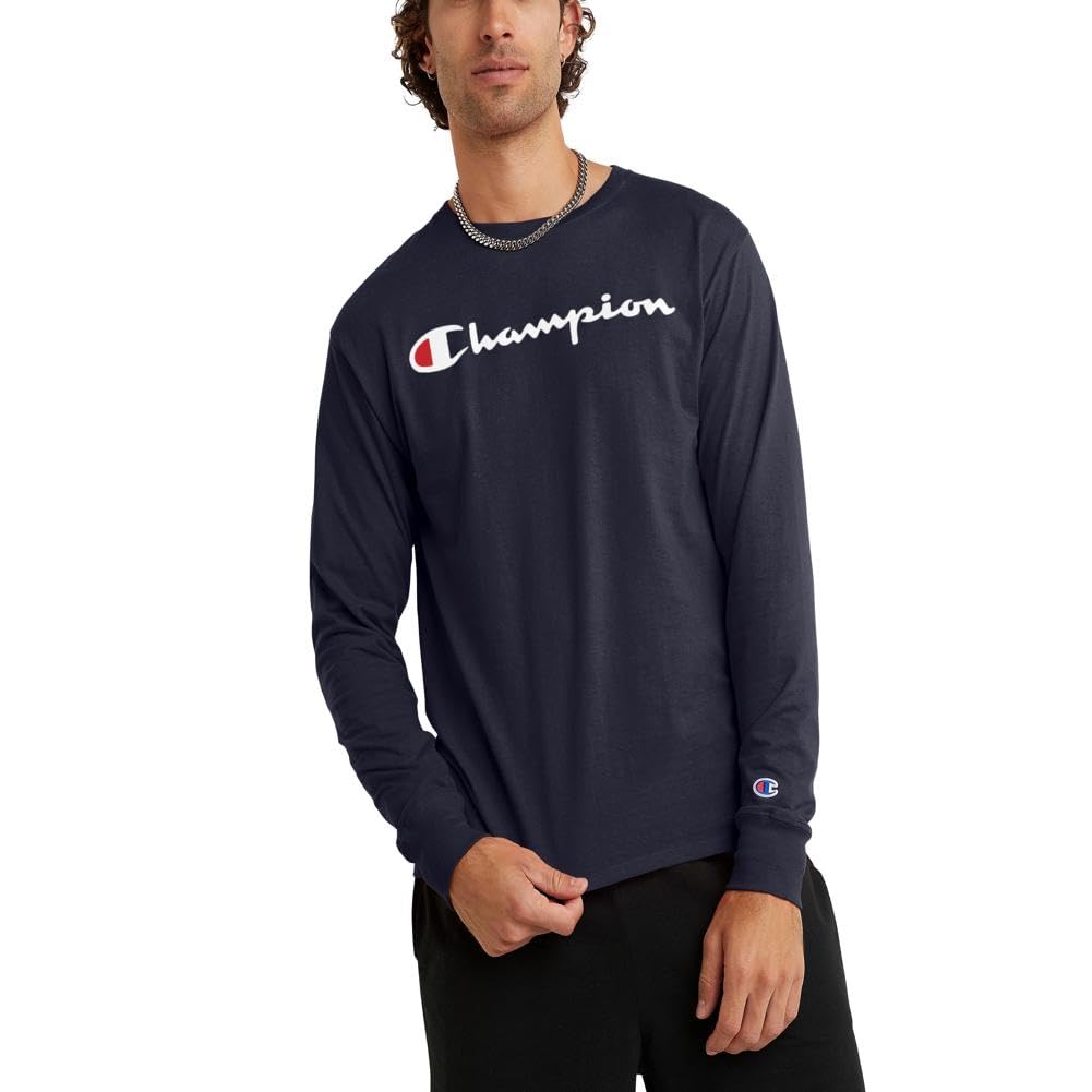 Champion LIFE Playera Cuello Redondo para Hombre - G - NAVY