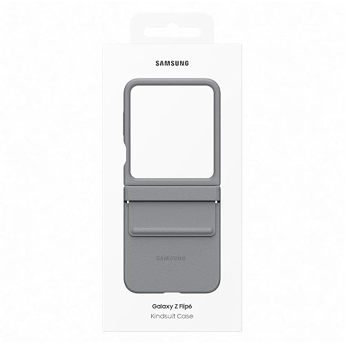 Samsung Galaxy Flip6 Flap Vegan Leather Case Color: Gris