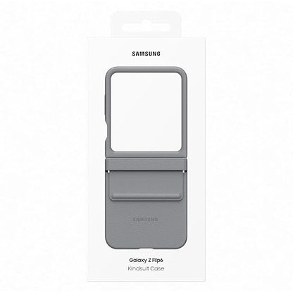 Samsung Galaxy Flip6 Flap Vegan Leather Case Color: Gris