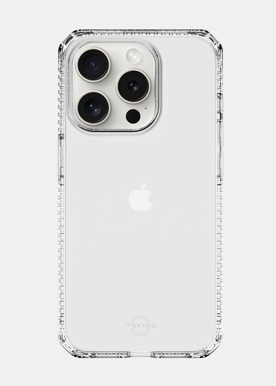 ItSkins Spectrum R Clear Funda Compatible con iPhone 15 Pro MAX, Protección Caídas 3m, Bordes Elevados, Tecnología Antimicrobiana - Transparente