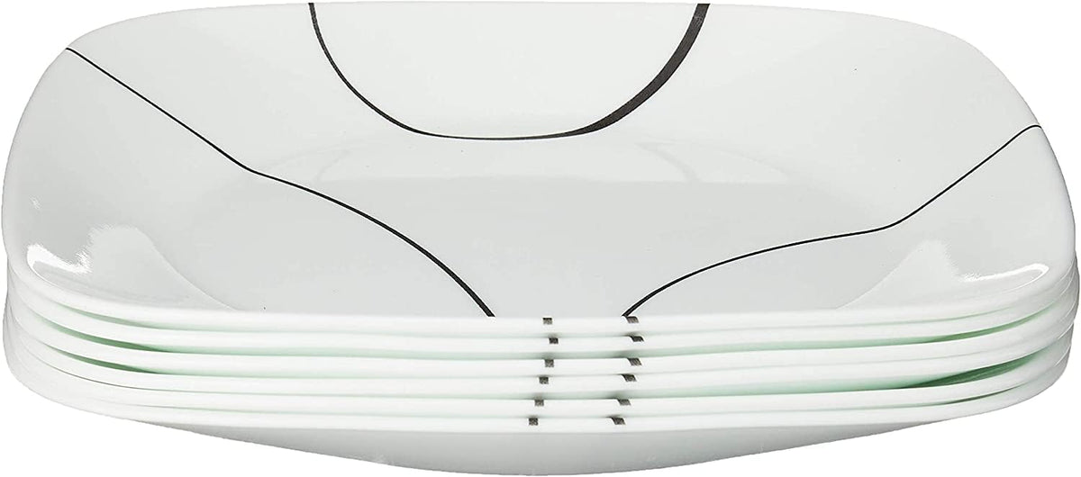 Corelle, 1107744, Square Simple Lines Trinche, Set de 6 Piezas