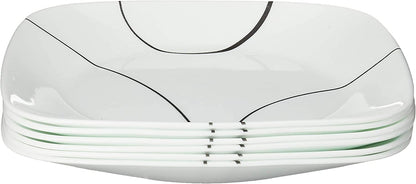 Corelle, 1107744, Square Simple Lines Trinche, Set de 6 Piezas