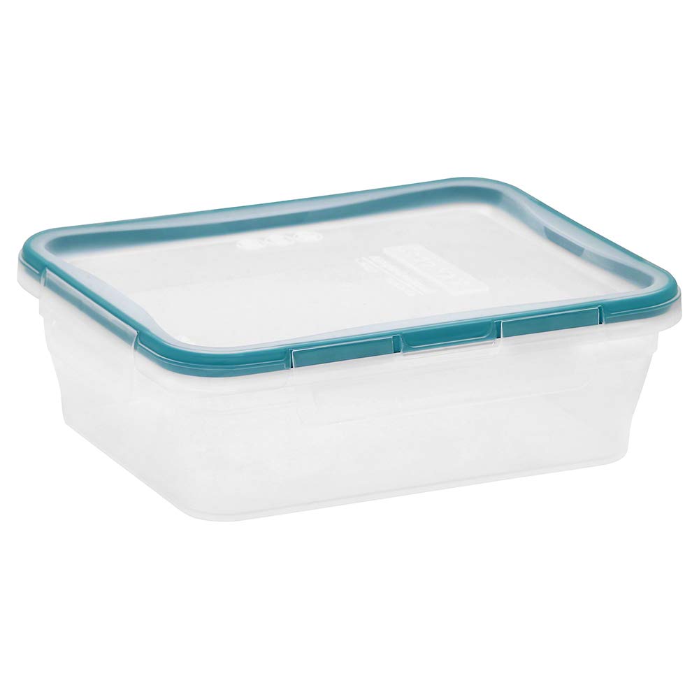Snapware Total Solution - Juego de 3 recipientes de plástico para almacenamiento de alimentos, a prueba de fugas y herméticas, tapas rectangulares, tapas no tóxicas sin BPA, aptas para microondas y