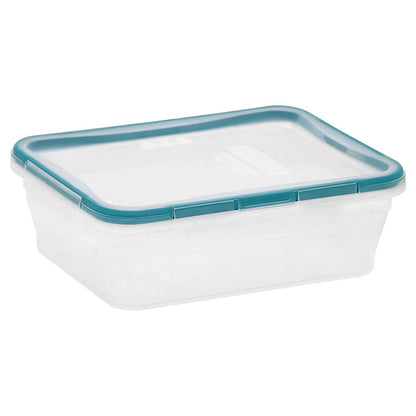 Snapware Total Solution - Juego de 3 recipientes de plástico para almacenamiento de alimentos, a prueba de fugas y herméticas, tapas rectangulares, tapas no tóxicas sin BPA, aptas para microondas y