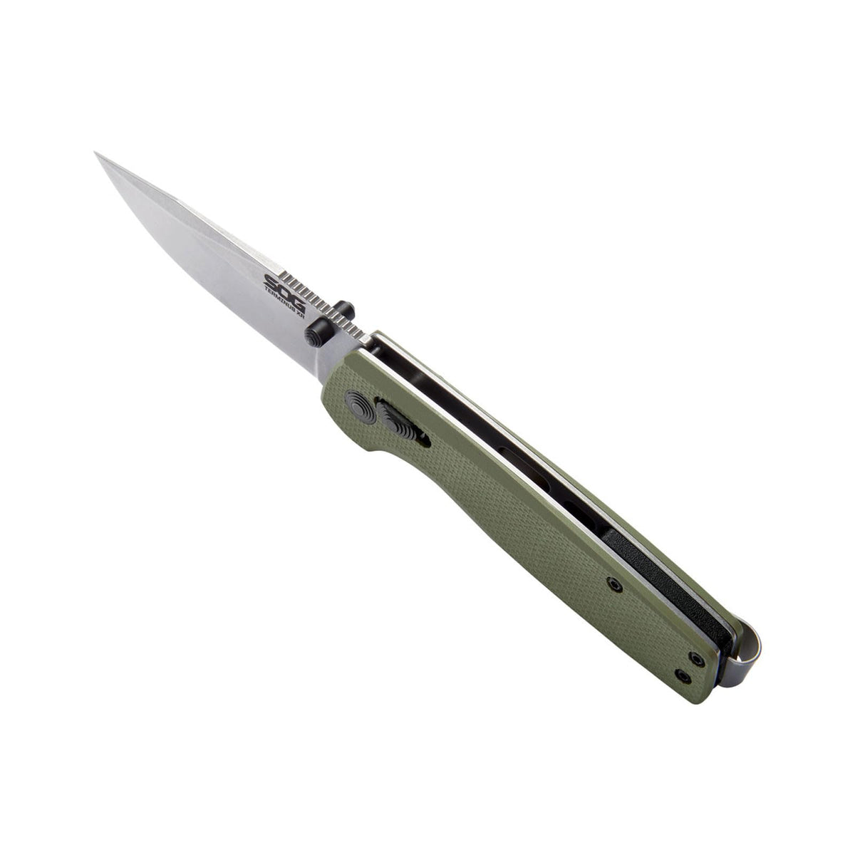 SOG Terminus XR G10 - Cuchillos plegables ambidiestros de bolsillo EDC para llevar diario, mango G10, hoja de acero D2 resistente al desgaste