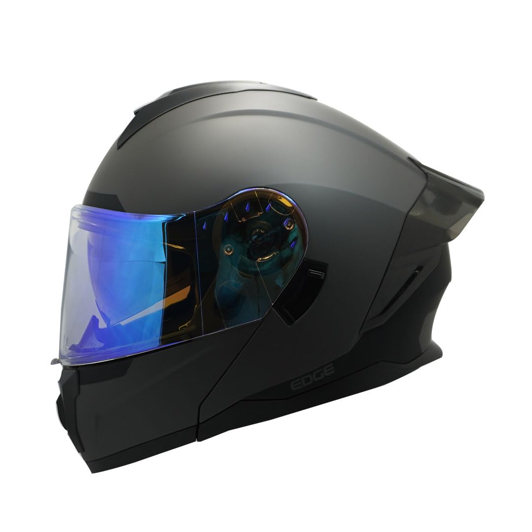 Casco Edge Boston Integral para Motocicleta con Doble Visor - M - Rex Negro