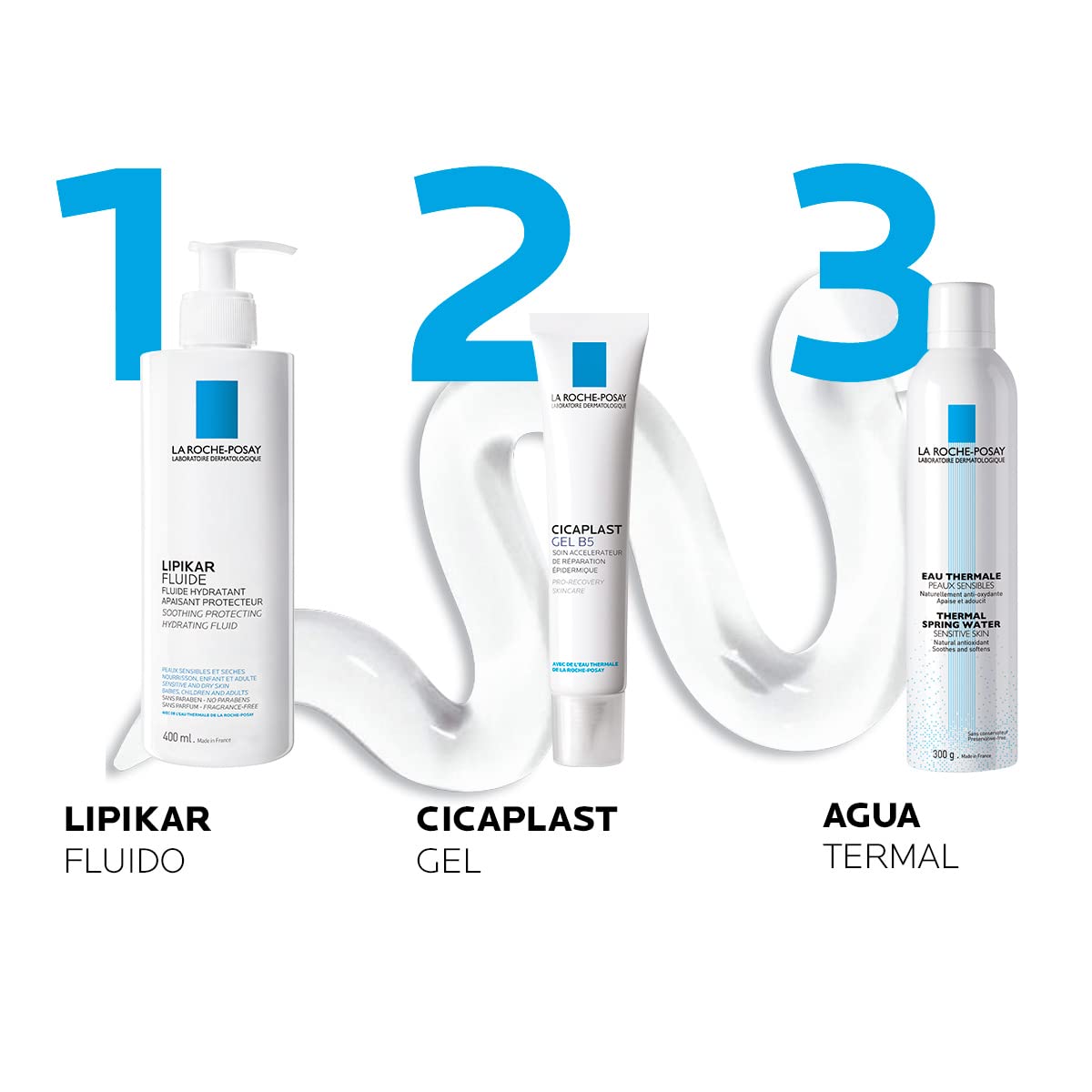 La Roche-Posay Cicaplast Gel B5 Tratamiento Reparador para Cicatrices con Complejo Mineral de Cobre, Zinc y Manganeso, Textura Transparente de Silicona, 40 ml