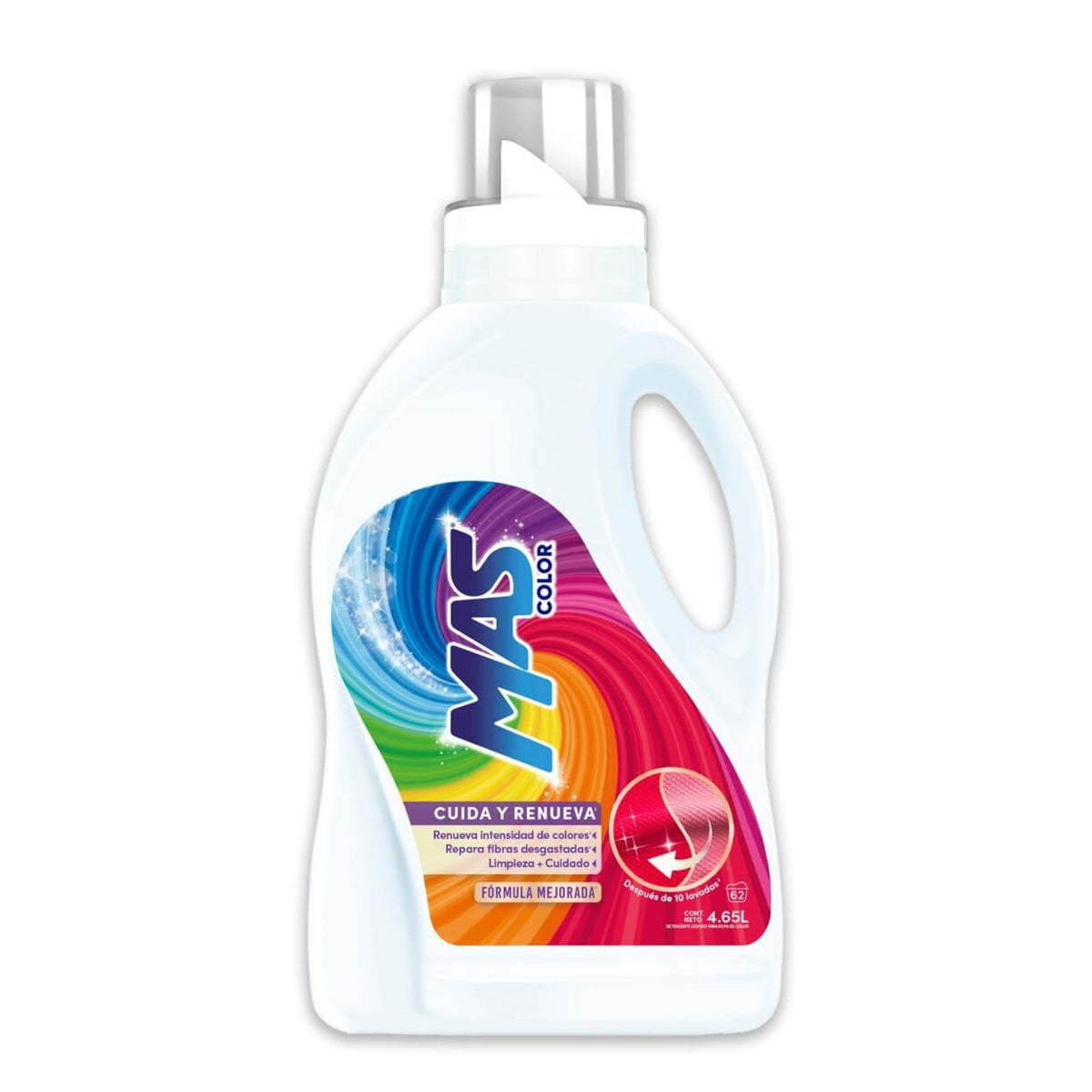 Mas Oscura Detergente Líquido para Ropa Oscura y Mezclilla 6.64 L - MAS Color - 4.65 l (Paquete de 1) - Detergente Líquido