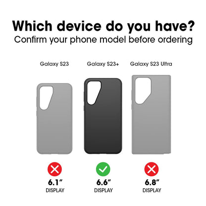 OtterBox - Funda para Galaxy S23+ Symmetry Series, Color Negro, Ultra Elegante, Compatible con Carga inalámbrica, Bordes elevados Que protegen la cámara y la visualización