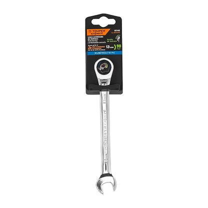 Truper Expert LL-2013MX, Llave combinada con matraca, 13 x 174 mm