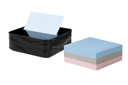Post-it Dispensador De Notas WAVE-330-BKVP | Negro, 2 unidades, incluye 3 almohadillas, superadhesivas