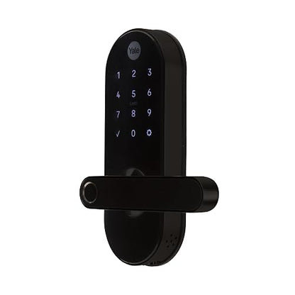 Yale cerradura eléctrica ymc420 negro con hub para exteriores