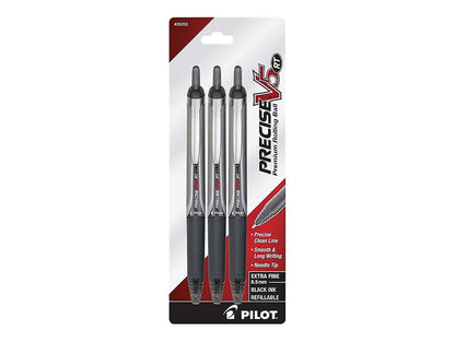 Pilot Precise V5 Bolígrafo de Tinta Líquida Punta Extrafina - Recargable - Negro -