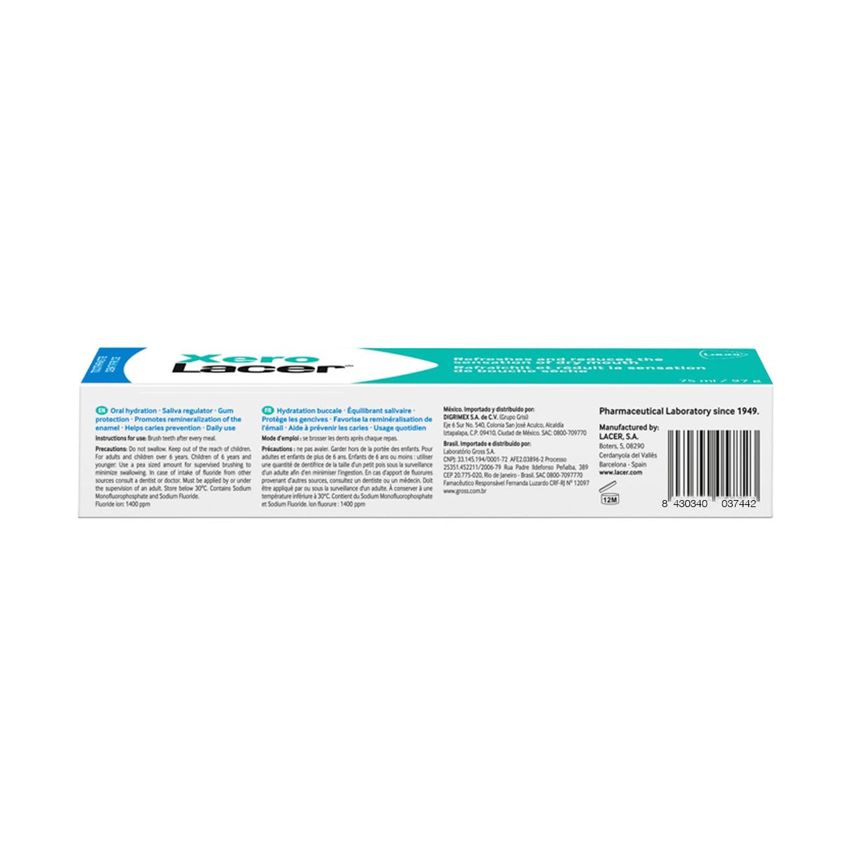 Xerolacer, Pasta Dental | Refresca y Alivia la sensación de sequedad bucal | 97 g