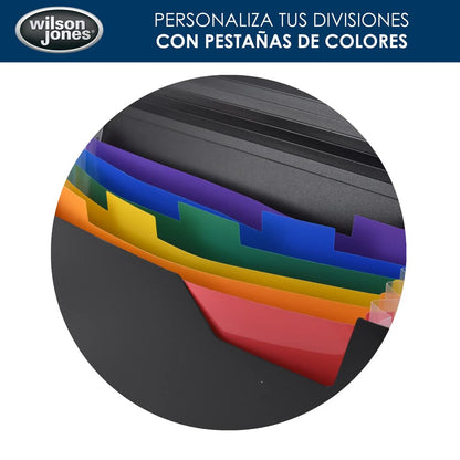 Wilson Jones Archivo Expandible 10 cm, 6 Divisiones Multicolor