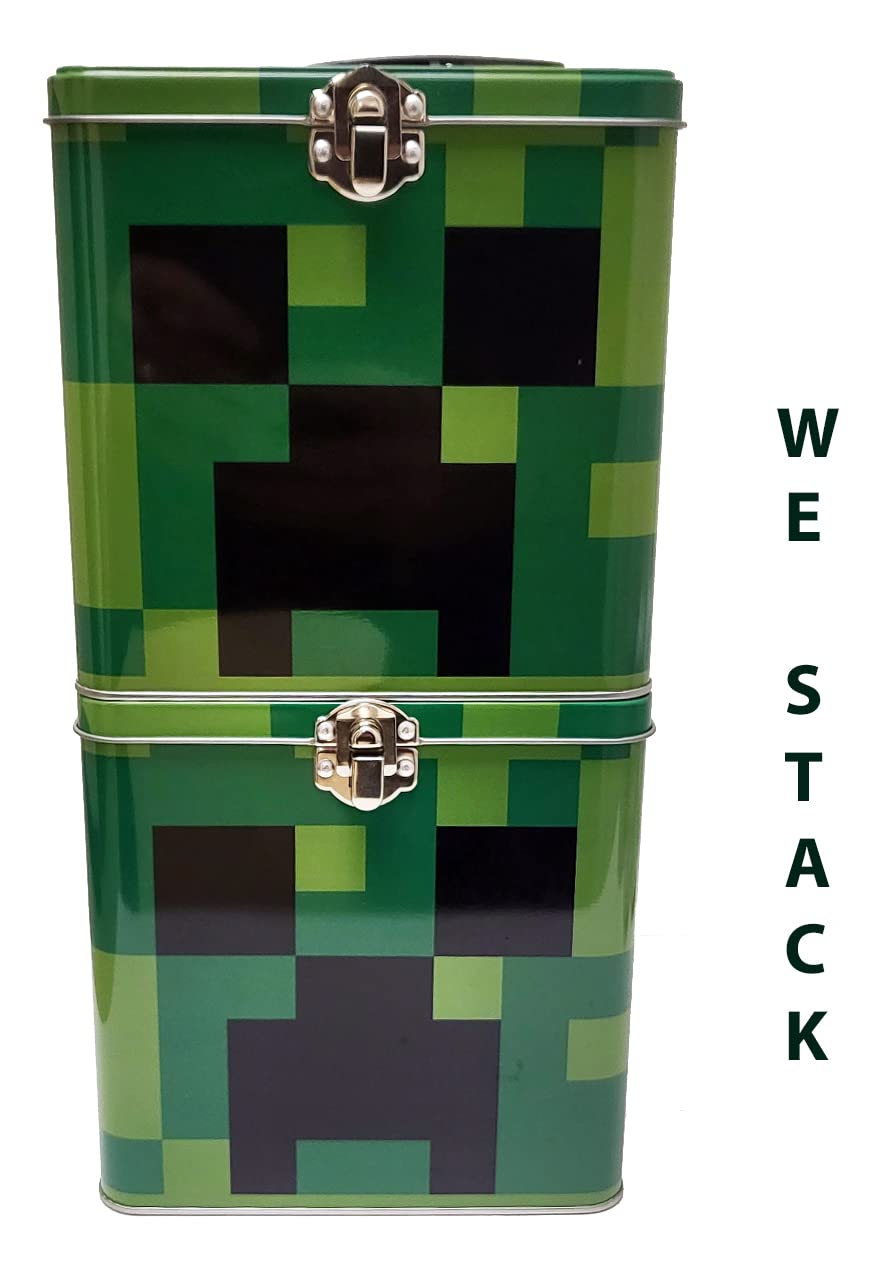 The Tin Box Company Minecraft XL - Lata de almacenamiento con asa, Minecraft