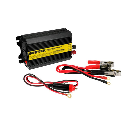 Surtek Inversor de corriente 400 W con voltaje de entrada DC 12 V, voltaje de salida AC 120 V, 60 Hz