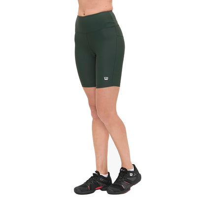Wilson Licra Pantalones Cortos de Yoga Tiro Alto Mujer - G-XL - Verde