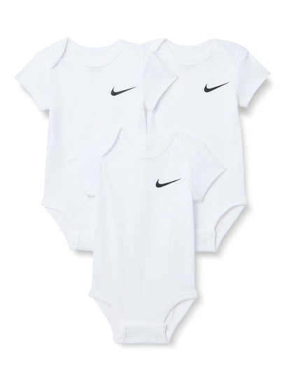 Nike Pack de 3 Bodysuits Essentials para Bebé Unisex - 0 - 3 Meses - Blanco