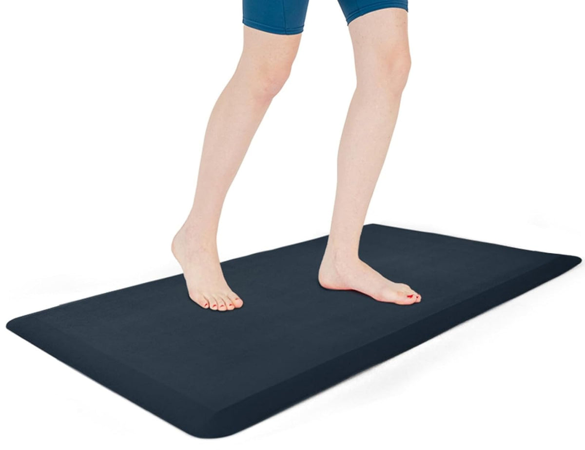 Art3d - Tapete antifatiga – Alfombrillas de Cocina Acolchadas de 1/2 Pulgadas, cojín cómodo de Espuma Antideslizante para computadora de pie, Oficina o cochera (17.3 x 28 Pulgadas, Azul mayólica)