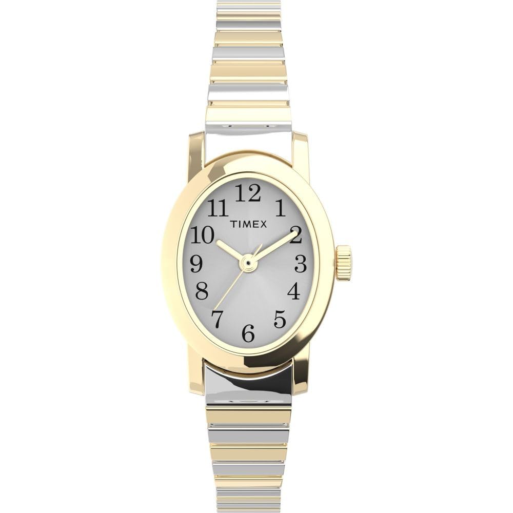 Timex Cavatina reloj analógico para mujer de 18 mm - Two-Tone - Silver-Tone