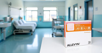 Smith+Nephew ALLEVYN Gentle Border Lite - Apósito para heridas, 2 x 2 pulgadas, caja de 10