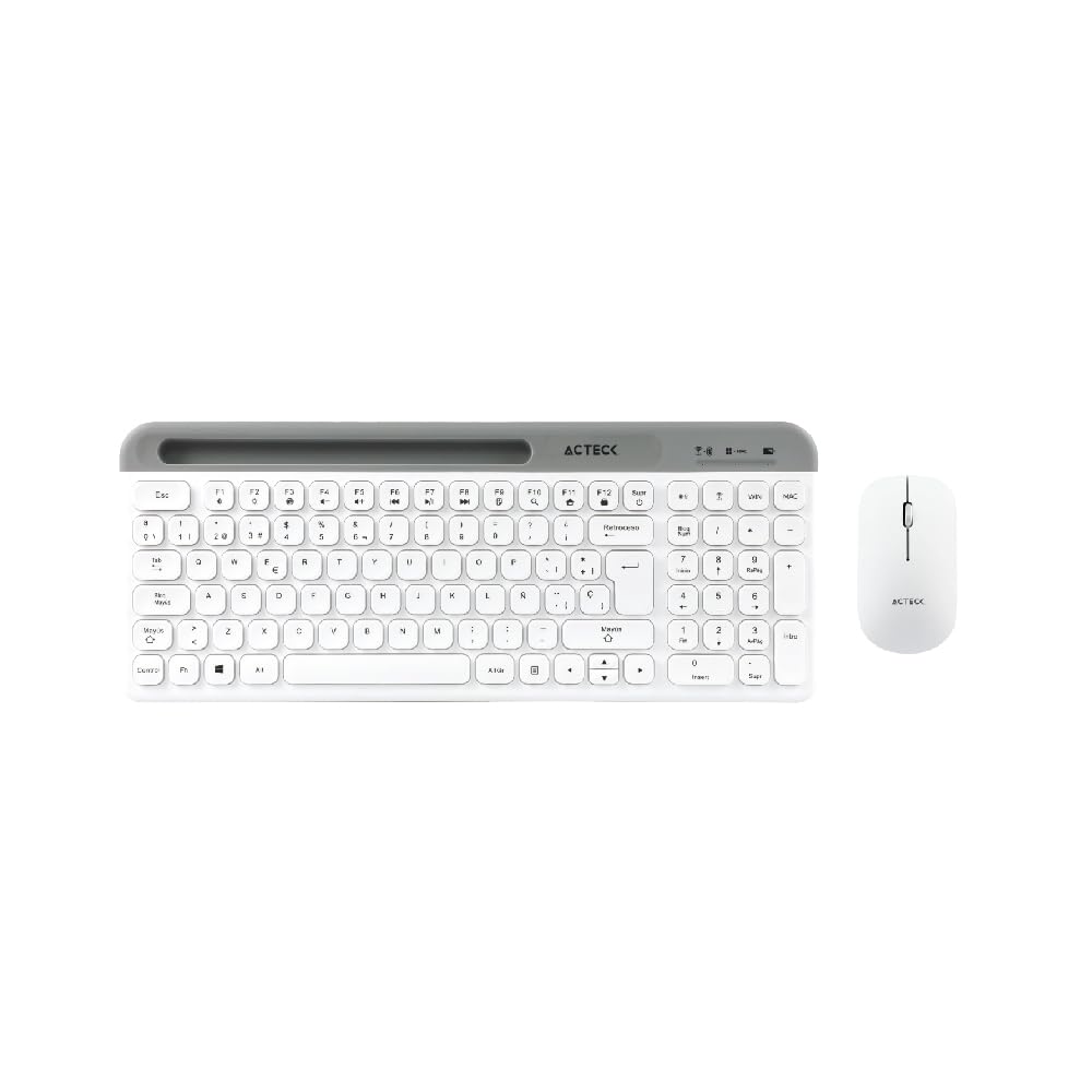 Combo Teclado y Mouse Inalámbrico Acteck Virtuos Silk MK720 - Blanco