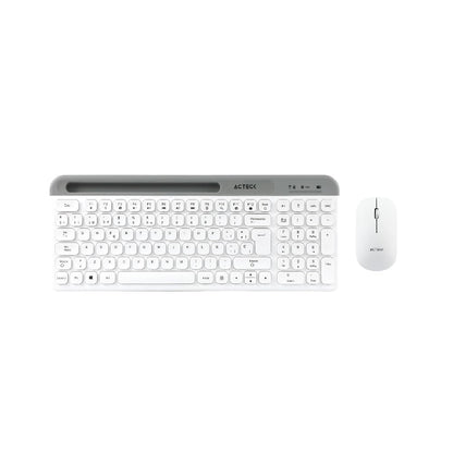 Combo Teclado y Mouse Inalámbrico Acteck Virtuos Silk MK720 - Blanco