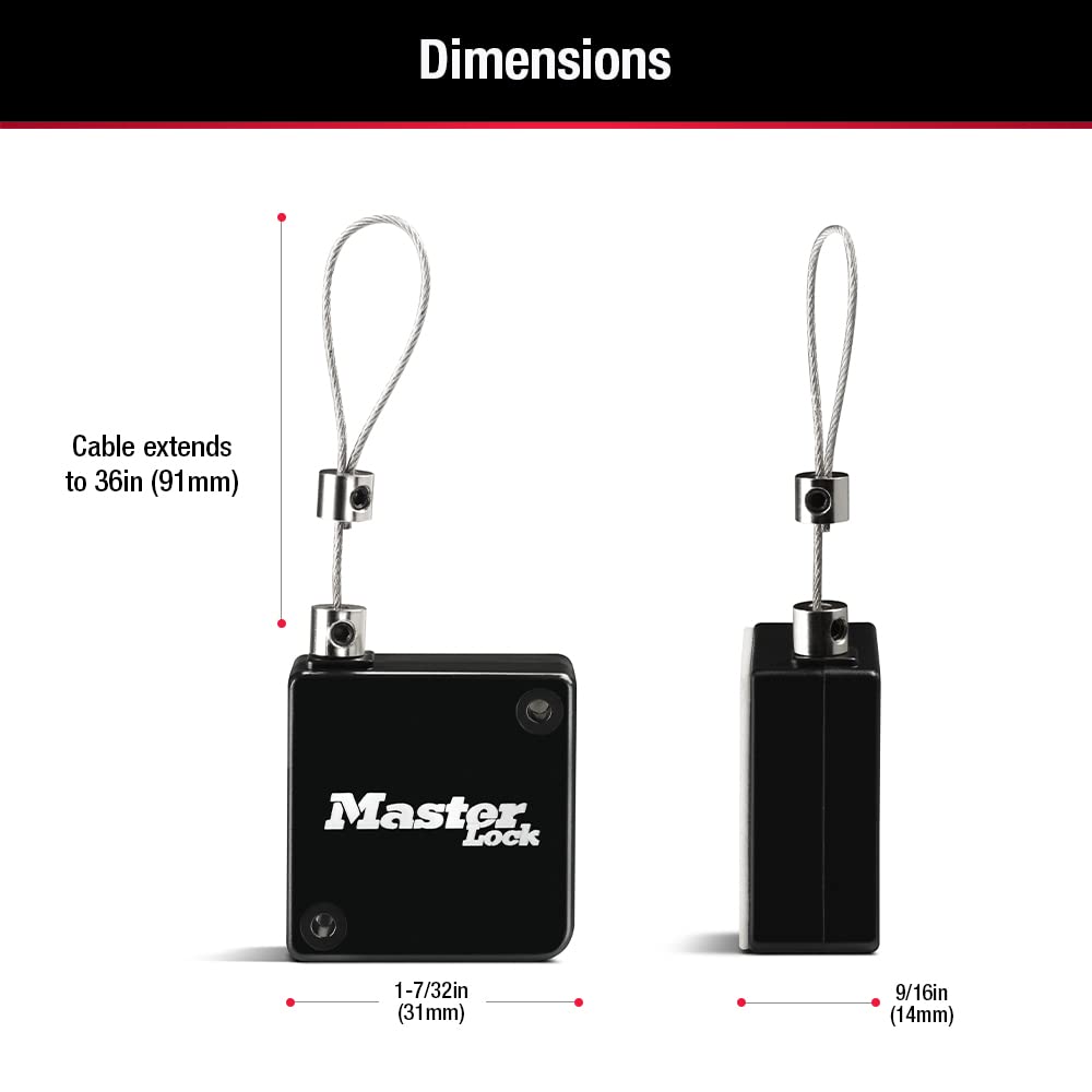 Master Lock 5490D - Caja de bloqueo retráctil