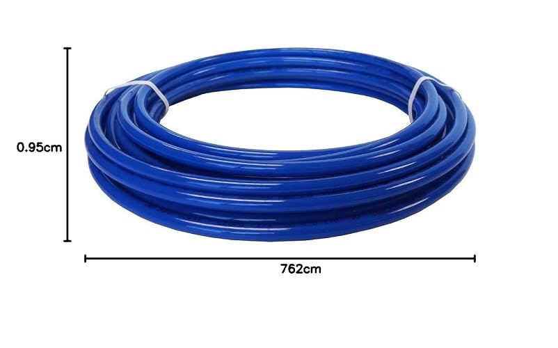 John Guest - Tubo LLDPE de 3/8 pulgadas x 25 pies, tubo de agua flexible para fontanería, azul, PE-12-EI-025F-B