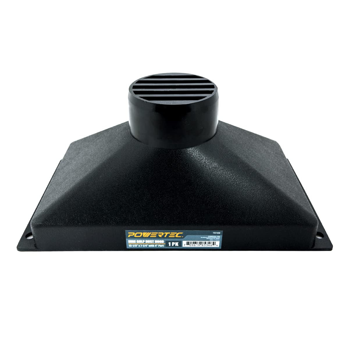 POWERTEC 70169 Mini Gulp colector de polvo con puerto de identificación de 4 pulgadas, accesorio de plástico ABS para manguera de recogida de polvo para carpintería