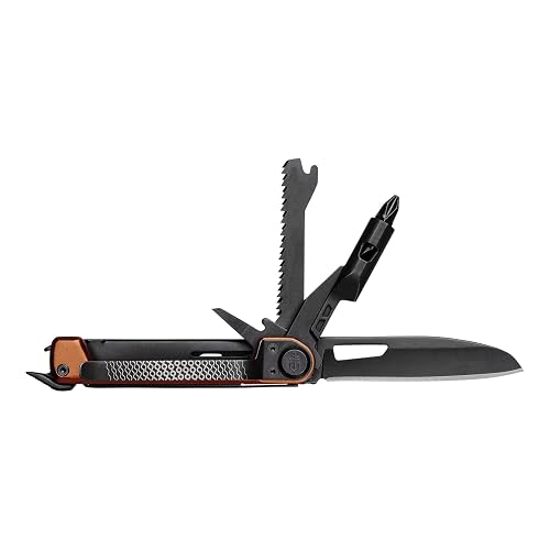 Gerber Armbar Trade Cuchillo de Bolsillo 8 en 1 | Naranja quemado, marco de acero inoxidable, hoja de 2.5 pulgadas, destornillador de 1/4 pulgadas
