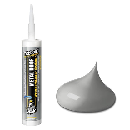 Titebond 62611A WeatherMaster Sellador de polímero avanzado para techo de metal, plateado